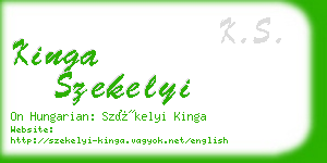 kinga szekelyi business card